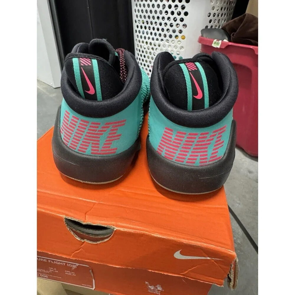 Nike AH3430-006 Future Flight (GS) Black Jade Racer Sneakers S 7Y